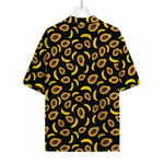 Papaya And Banana Pattern Print Rayon Hawaiian Shirt