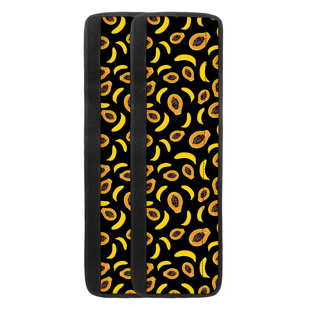 Papaya And Banana Pattern Print Refrigerator Handle Covers
