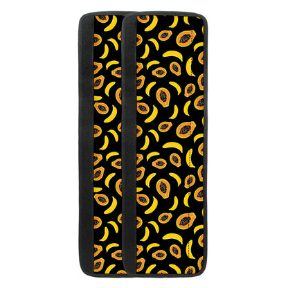 Papaya And Banana Pattern Print Refrigerator Handle Covers