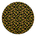 Papaya And Banana Pattern Print Round Blanket