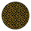 Papaya And Banana Pattern Print Round Floor Mat