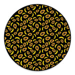 Papaya And Banana Pattern Print Round Floor Mat