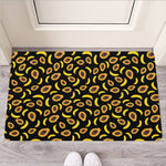 Papaya And Banana Pattern Print Rubber Doormat