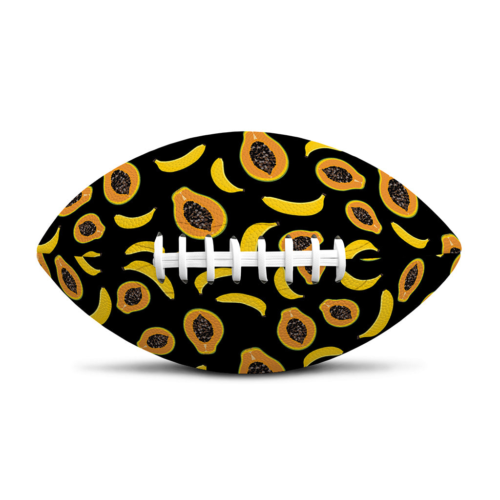 Papaya And Banana Pattern Print Rugby Ball