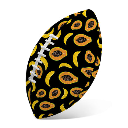 Papaya And Banana Pattern Print Rugby Ball