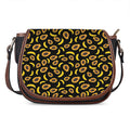 Papaya And Banana Pattern Print Saddle Bag