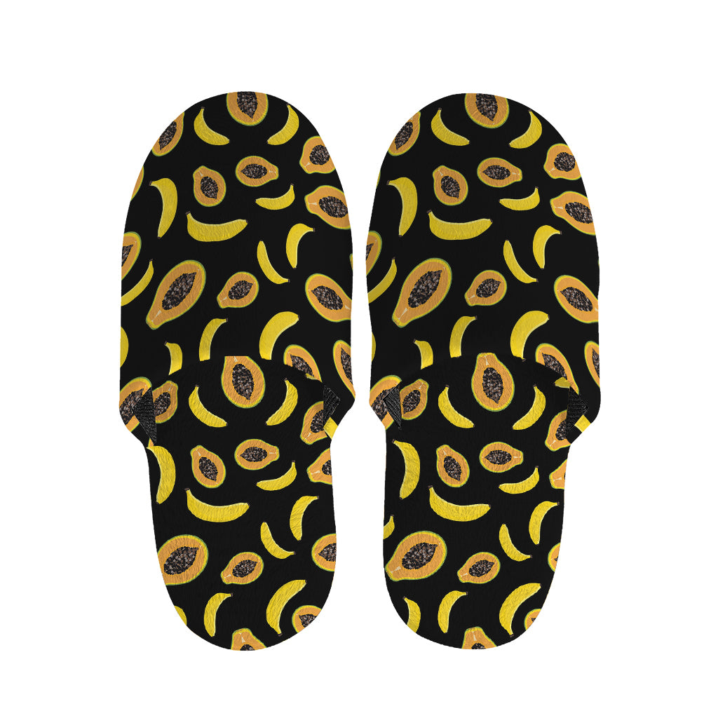 Papaya And Banana Pattern Print Slippers