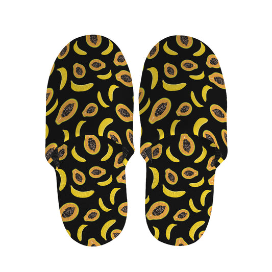 Papaya And Banana Pattern Print Slippers