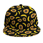 Papaya And Banana Pattern Print Snapback Cap