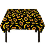 Papaya And Banana Pattern Print Tablecloth