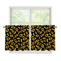 Papaya And Banana Pattern Print Tier Curtains