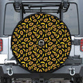 Papaya And Banana Pattern Print Tire Cover With Camera Hole