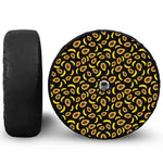 Papaya And Banana Pattern Print Tire Cover With Camera Hole