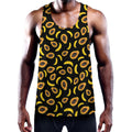 Papaya And Banana Pattern Print Men's Workout Tank Top