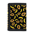 Papaya And Banana Pattern Print Trifold Wallet
