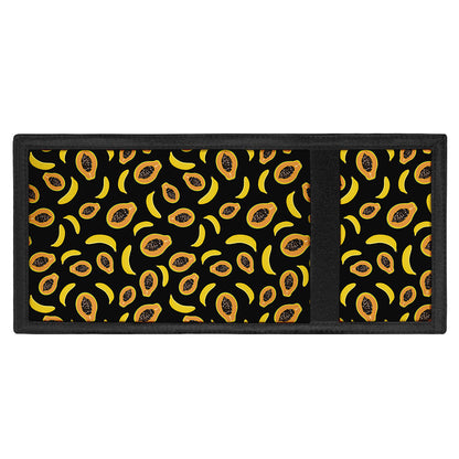 Papaya And Banana Pattern Print Trifold Wallet
