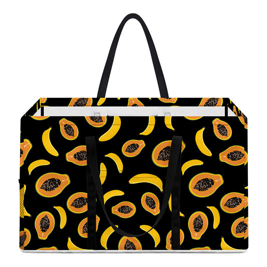 Papaya And Banana Pattern Print Utility Tote Bag