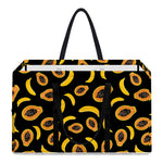 Papaya And Banana Pattern Print Utility Tote Bag
