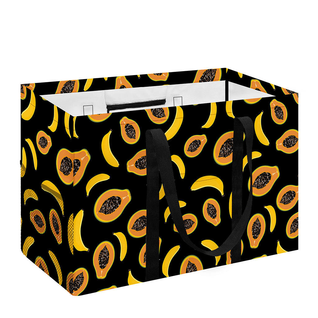 Papaya And Banana Pattern Print Utility Tote Bag