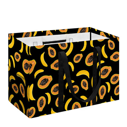 Papaya And Banana Pattern Print Utility Tote Bag