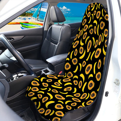 Papaya And Banana Pattern Print Waterproof Car Seat Cover
