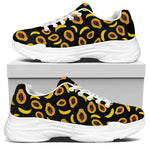 Papaya And Banana Pattern Print White Chunky Shoes
