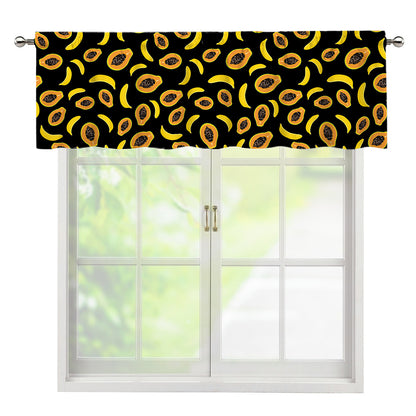 Papaya And Banana Pattern Print Window Valance