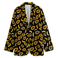 Papaya And Banana Pattern Print Women's Cotton Blazer