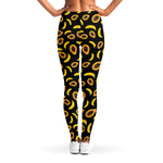 Papaya And Banana Pattern Print Women's Leggings