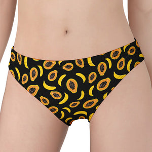 Papaya And Banana Pattern Print Women's Panties