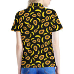 Papaya And Banana Pattern Print Women's Polo Shirt