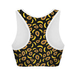 Papaya And Banana Pattern Print Women's Sports Bra