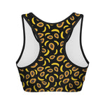 Papaya And Banana Pattern Print Women's Sports Bra