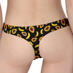 Papaya And Banana Pattern Print Women's Thong