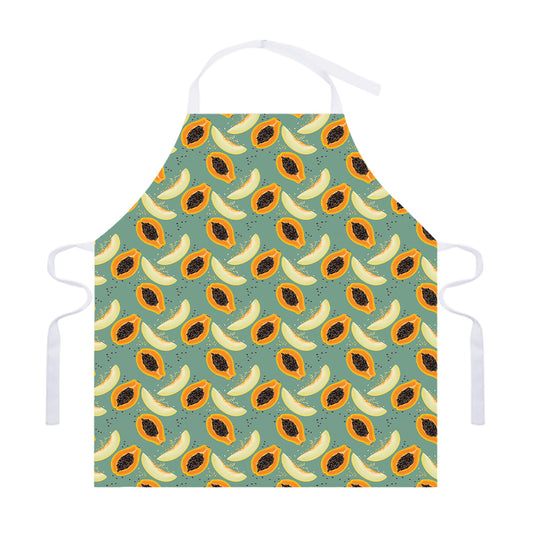 Papaya And Melon Pattern Print Adjustable Apron