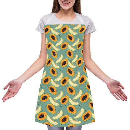 Papaya And Melon Pattern Print Adjustable Apron