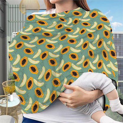 Papaya And Melon Pattern Print Baby Seat Cover