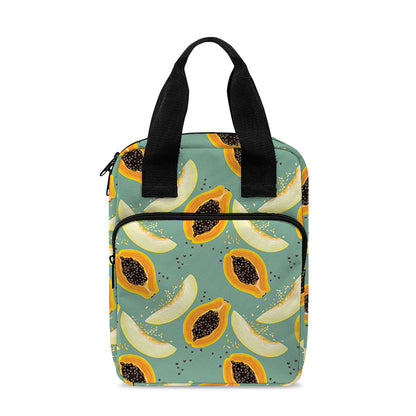 Papaya And Melon Pattern Print Bible Tote Bag