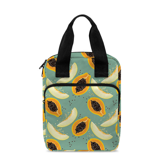 Papaya And Melon Pattern Print Bible Tote Bag