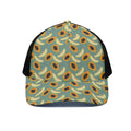 Papaya And Melon Pattern Print Black Mesh Trucker Hat
