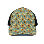 Papaya And Melon Pattern Print Black Mesh Trucker Cap