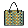 Papaya And Melon Pattern Print Canvas Tote Bag
