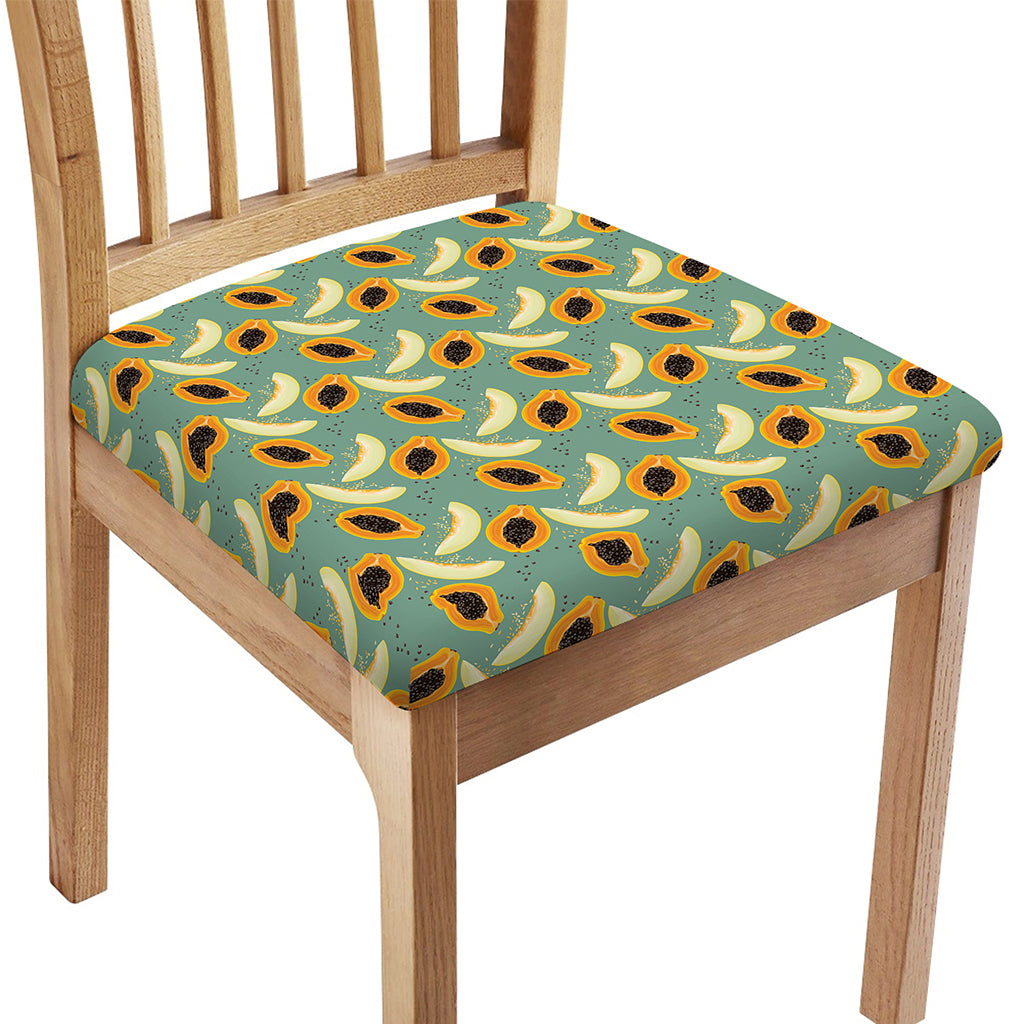 Papaya And Melon Pattern Print Chair Cushion Cover