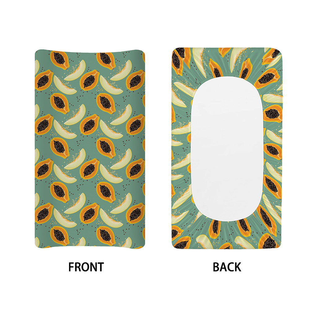Papaya And Melon Pattern Print Changing Pad Cover