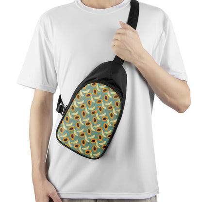 Papaya And Melon Pattern Print Chest Bag
