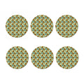 Papaya And Melon Pattern Print Coaster Set