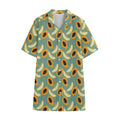 Papaya And Melon Pattern Print Cotton Hawaiian Shirt