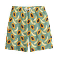 Papaya And Melon Pattern Print Cotton Shorts