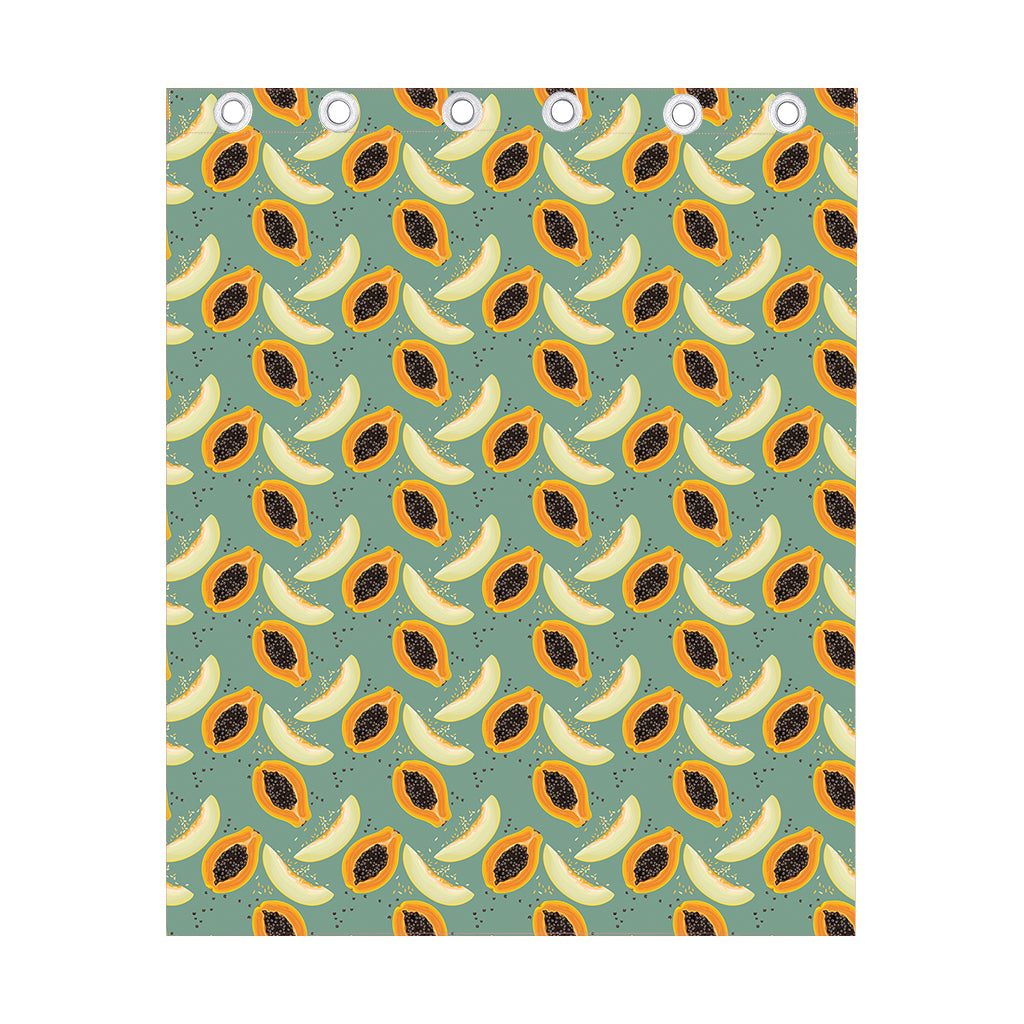 Papaya And Melon Pattern Print Curtain