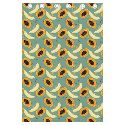 Papaya And Melon Pattern Print Curtain
